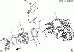 TRANSFER CASE ADAPTER& VENT HOSE (NP8)