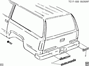 DECALS & NAMEPLATES/ENDGATE (G.M.C. Z88)