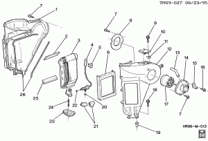 AUXILIARY A/C EVAPORATOR & BLOWER ASM (C69)