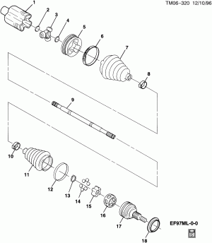 DRIVE SHAFT/FRONT WHEEL