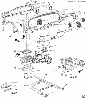 AIR DISTRIBUTION SYSTEM/INSTRUMENT PANEL