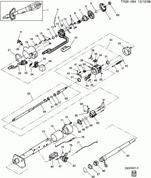 STEERING COLUMN/TILT (MT1,M30, EXC 6A4)