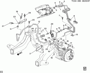 BRAKE LINES/FRONT (7200 LB GVW RATING C5Z)
