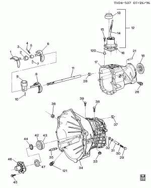 5-SPEED MANUAL TRANSMISSION (M50) PART 1 CASE & RELATED PARTS