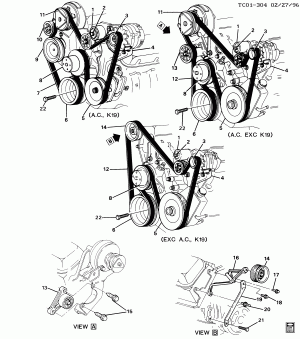 PULLEYS & BELTS-ACCESSORY DRIVE(L19/7.4N)