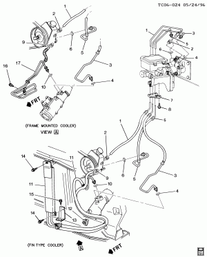 STEERING PUMP LINES (L05/5.7K, W/HYD BRAKE BOOSTER JB8,JD5,JD6,JD7)