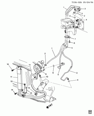 STEERING PUMP LINES (L65/6.5F, EXC 4-WHEEL DISC BRAKES JF9)