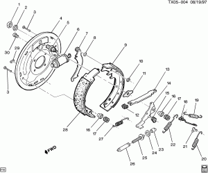 BRAKE ASM/REAR DRUM (13 X 2.50" BRAKE)(JB7,JD7)