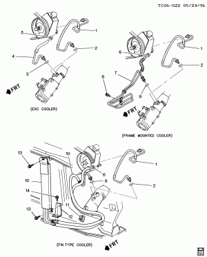 STEERING PUMP LINES (L05/5.7K, W/VACUUM BRAKE BOOSTER)