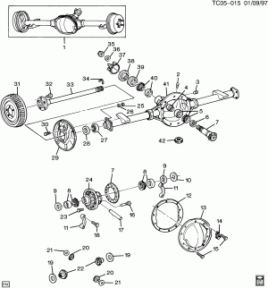AXLE ASM/REAR 8.50 RING GEAR PART 1