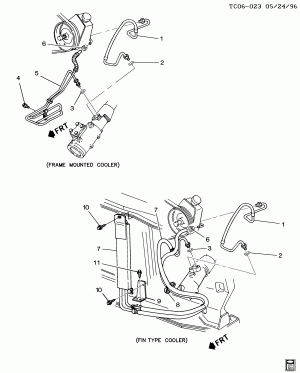 STEERING PUMP LINES (L19/7.4N, W/VACUUM BRAKE BOOSTER)