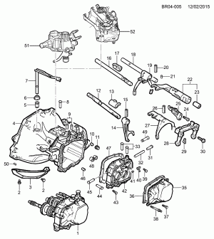 5-SPEED MANUAL TRANSMISSION- CONTROL & CASE