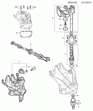 MANUAL TRANSMISSION SHIFT LEVER- CONTROL CABLES
