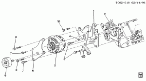 GENERATOR MOUNTING-LH SIDE (L65/6.5F, DUAL 100 AMP KXB,8Z4)