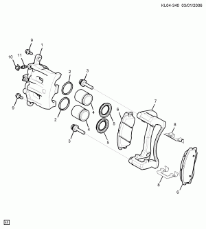 ТОРМОЗНОЙ СУППОРТ/ПЕРЕДНИЙ