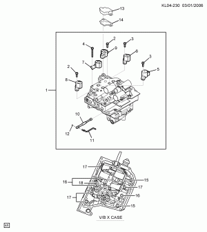 АВТОМАТИЧЕСКАЯ КОРОБКА ПЕРЕДАЧ ДЕТАЛЬ17 КОРПУС КЛАПАНА(M98)