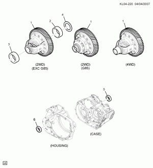 АВТОМАТИЧЕСКАЯ КОРОБКА ПЕРЕДАЧ ДЕТАЛЬ15 ДИФФЕРЕНЦИАЛ(M98)