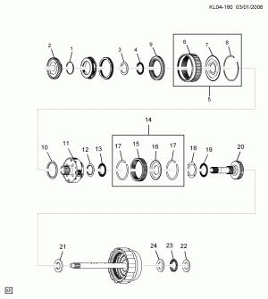 АВТОМАТИЧЕСКАЯ КОРОБКА ПЕРЕДАЧ ДЕТАЛЬ10 ПРОМЕЖ И ПЛАНЕТАРНАЯ ПЕРЕДАЧА(M98)