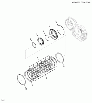 АВТОМАТИЧЕСКАЯ КОРОБКА ПЕРЕДАЧ ДЕТАЛЬ13 B-5 ТОРМОЗ(M98)
