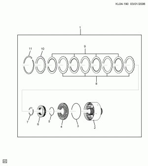 АВТОМАТИЧЕСКАЯ КОРОБКА ПЕРЕДАЧ ДЕТАЛЬ11 СЦЕПЛЕНИЕ ПОНИЖ ПЕРЕДАЧИ(M98)