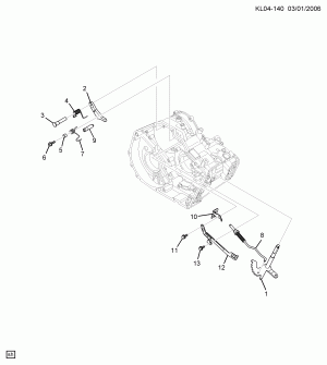 АВТОМАТИЧЕСКАЯ КОРОБКА ПЕРЕДАЧ PART 5 РЫЧАГ ГЛАВН. КЛАП. И СТОЯН.(M98)