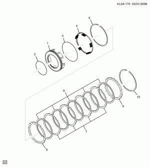 АВТОМАТИЧЕСКАЯ КОРОБКА ПЕРЕДАЧ PART 9 ТОРМОЗ 1-Й И ЗАДНЕГО ХОДА(M98)
