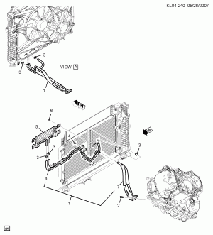 МАСЛОПРОВОДЫ ОХЛАЖДЕНИЯ АВТОМАТИЧЕСКОЙ КОРОБКИ ПЕРЕДАЧ (LLW/2.0R,LMN/2.0U, M98)