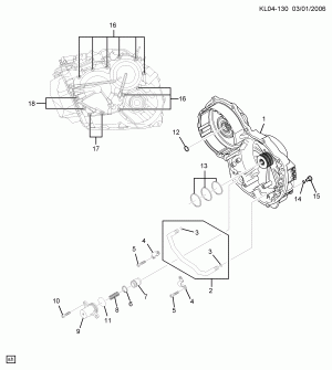 АВТОМАТИЧЕСКАЯ КОРОБКА ПЕРЕДАЧ PART 4 ЗАДНЯЯ КРЫШКА(M98)