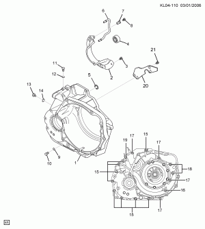 АВТОМАТИЧЕСКАЯ КОРОБКА ПЕРЕДАЧ PART 2 КОРПУС(M98)