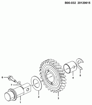 5-SPEED MANUAL TRANSMISSION REVERSE IDLER GEAR(B15)(L3C,M4N)