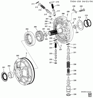 AUTOMATIC TRANSMISSION (MT1) PART 5 (HYDRA-MATIC 4L80-E)(THM-R2) OIL PUMP