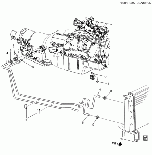 AUTOMATIC TRANSMISSION OIL COOLER PIPES (L56/6.5S,L65/6.5F)