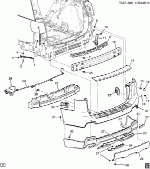 BUMPER/REAR (DENALI V9V, EXC CHROME PACKAGE R13)