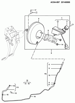 BRAKE BOOSTER VACUUM PUMP EXCLUDE 15,17