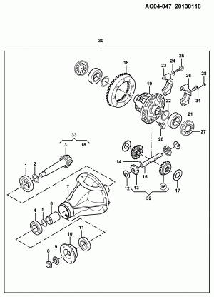 AXLE ASM/REAR PART 2