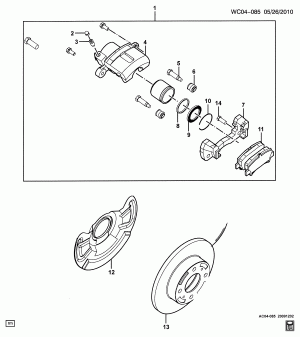 BRAKE CALIPER/FRONT & ROTOR