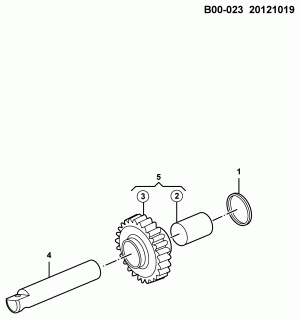 5-SPEED MANUAL TRANSMISSION REVERSE IDLER GEAR