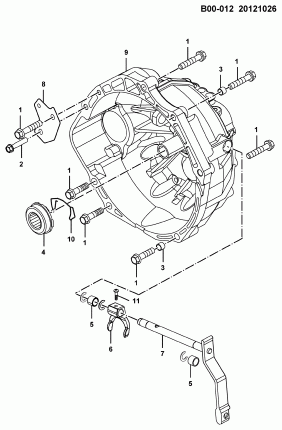 5-SPEED MANUAL TRANSMISSION &CLUTCH HOUSING(B15)(L3C,M4N)