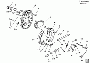 BRAKE ASM/REAR DRUM (13 X 3.50" BRAKE)(JB8)