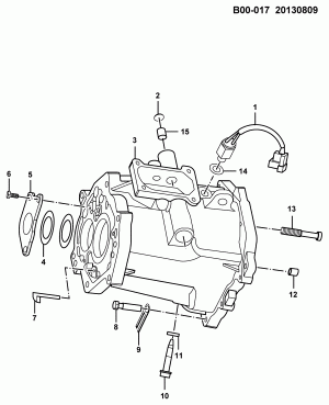 5-SPEED MANUAL TRANSMISSION INTERMEDIATE CASE & RELATED PARTS