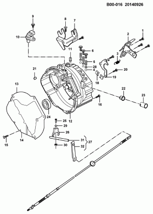 5-SPEED MANUAL TRANSMISSION FRONT CASE & RELATED PARTS.EXCLUDE 29,30