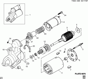 STARTER MOTOR (L30/5.0M,L31/5.7R,L35/4.3W)(SERIES SD255)