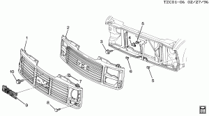 GRILLE/RADIATOR (G.M.C. Z88)