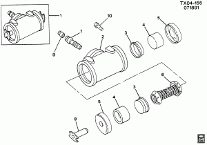 WHEEL CYLINDER/DRUM BRAKE (11.15 X 2.75,13 X 2.5 & 13 X 3.5" BRAKES)(JB6,JD6,JB7,JD7,JB8)