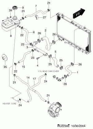 ШЛАНГ И ТРУБА РАДИАТОРА(FAM I)  (2230)