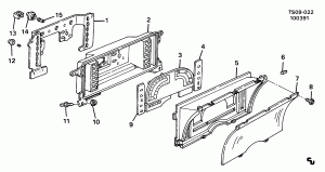 CLUSTER ASM/INSTRUMENT PANEL (EXC GAGES OR TACH)