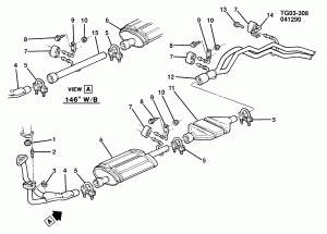 EXHAUST SYSTEM-V8 (L19/7.4N)