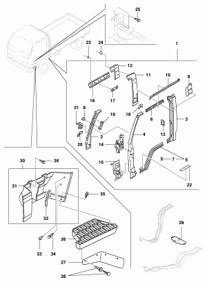 Side panel and sills