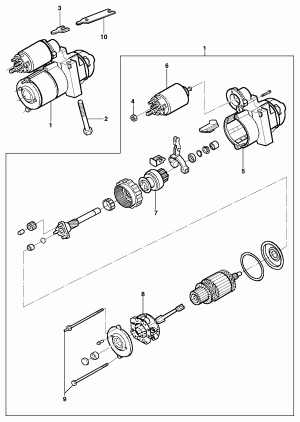 Starter components - Engine L35/LG3/LW9