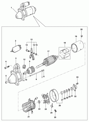 Starter components - Engine LM3
